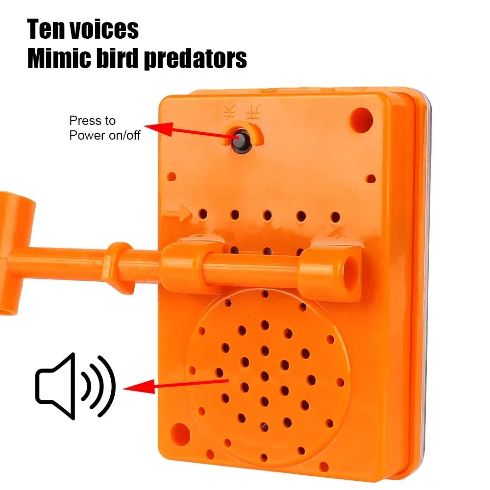 Rotating Solar Bird Repeller with Flashing Lights and Multi Sound Alert System
