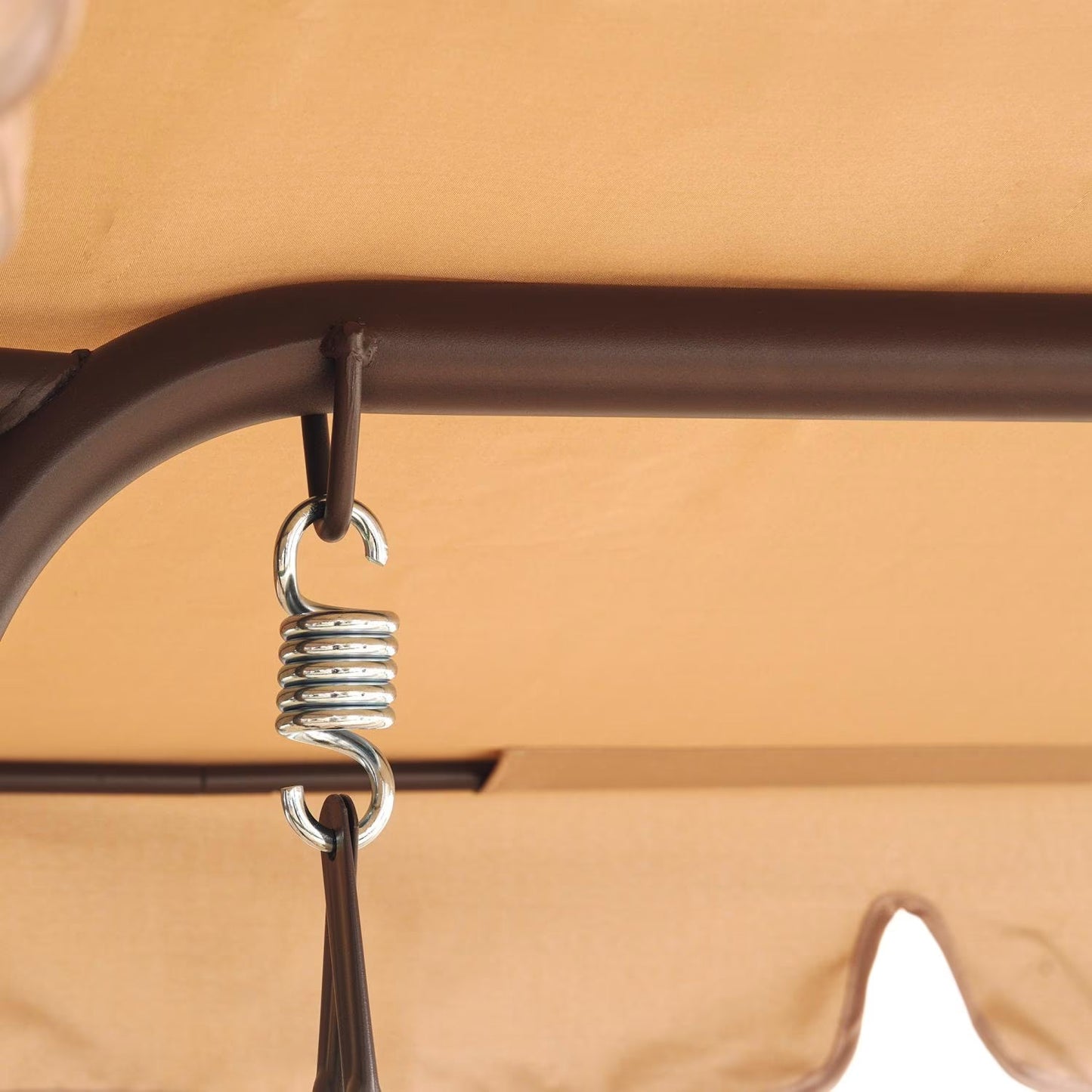 Calden Beige 3-Seater Outdoor Swing with Removable Canopy