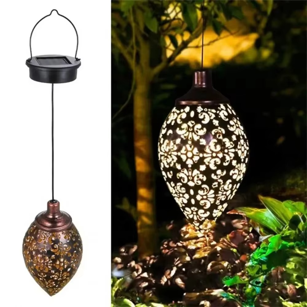 LED Water Drop Pathway Light with Solar Panel and Auto Dusk Sensor, Weatherproof