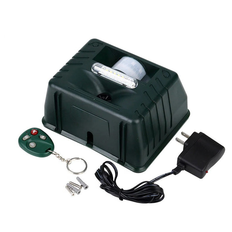Solar-Powered Ultrasonic Bird Repeller with Motion Detection and LED Flash, Weatherproof