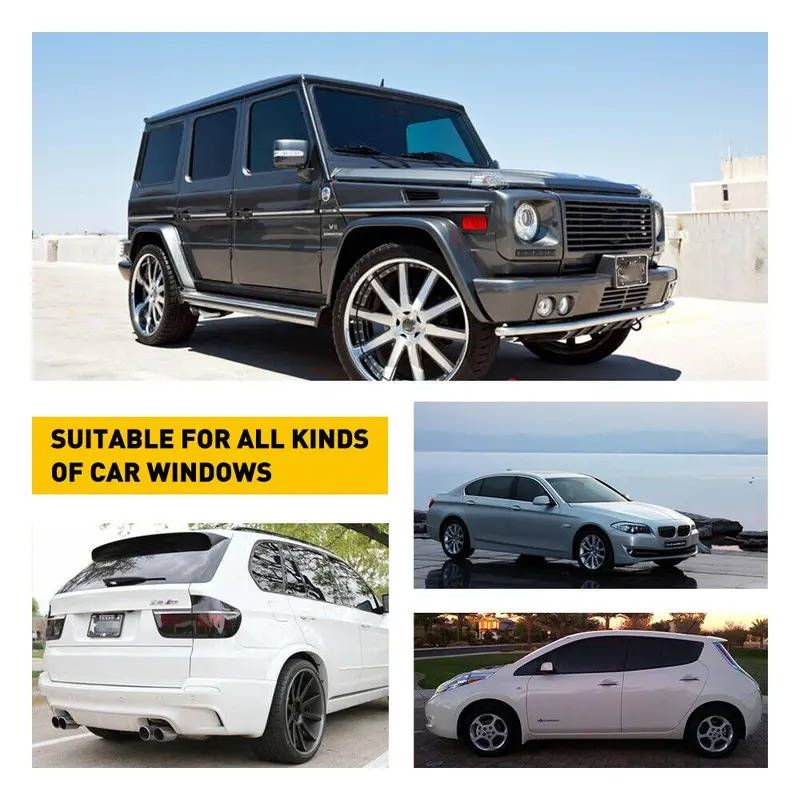 Uncut Roll Car Window Tint Film, Universal Windshield Sun Shade & Privacy Film, Anti Scratch UV Heat Blocking and Glare Protection Roll for Cars, SUVs & Trucks