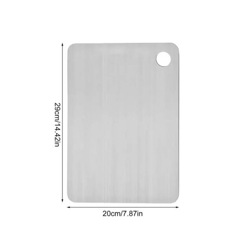 Stainless Steel Cutting Board with Integrated Handle and Non-Porous Surface