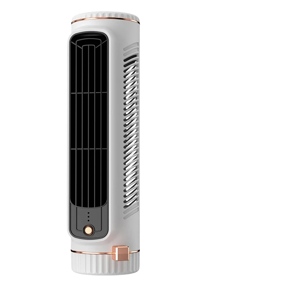 Bladeless Tower Fan with USB Power and 60-Degree Air Distribution