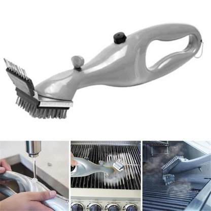 Steam Grill Brush with Water Reservoir and Replaceable Heads, 18 Inch