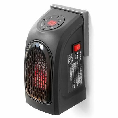 Ceramic Space Heater with Dual Speed and 12-Hour Timer, Wall Mountable