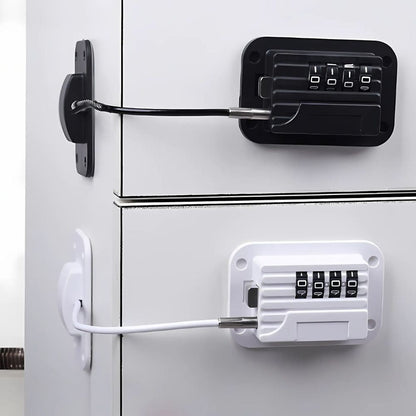 Password Lock Refrigerator Strap with Adhesive Mount and Adjustable Fit