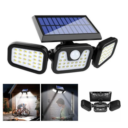 Solar Motion Sensor Light with 74 LED Bulbs and 270 Degree Coverage, IP65 Waterproof
