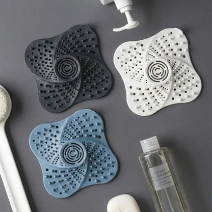 Spiral Drain Hair Catcher with Suction Cup Base and Built-in Handle