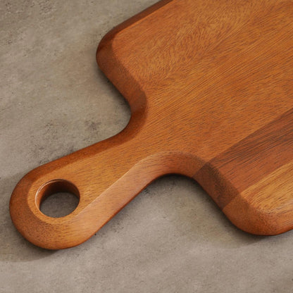 Acacia Wood Cutting Board, Smooth Polished Edge Kitchen Board