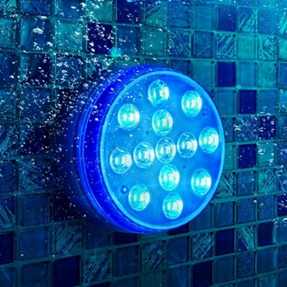 Submersible LED Pool Light with Remote Control and Multiple Colors