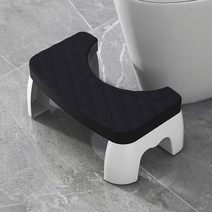 Toilet Posture Stool with Anti-Slip Surface and Ergonomic Design, Compact 16.5 in