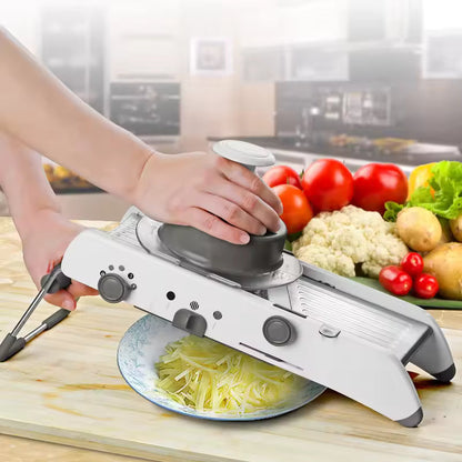 Kitchen Vegetable Cutter with Interchangeable Blades and Dicing Attachment, Slicer and Grater