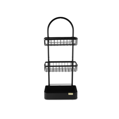 3-Tier Metal Shower Caddy, Black Bathroom Organizer