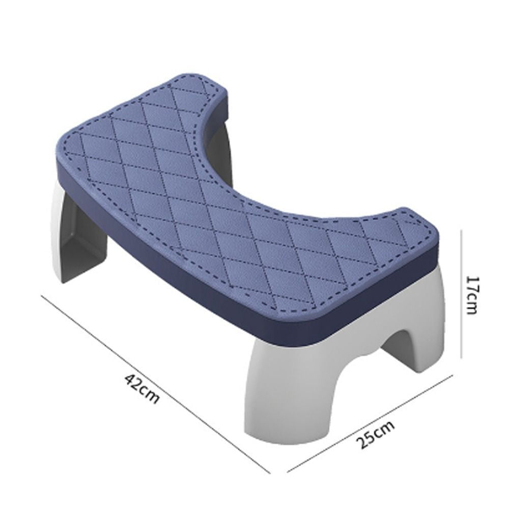 Toilet Posture Stool with Anti-Slip Surface and Ergonomic Design, Compact 16.5 in