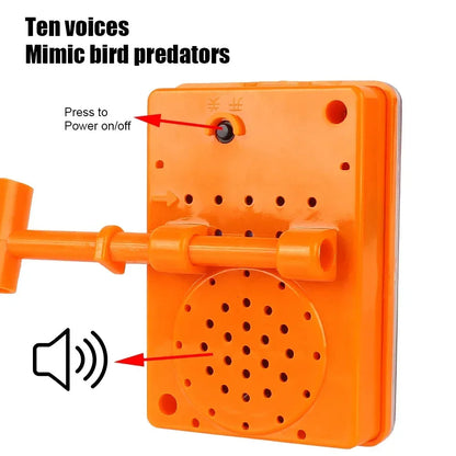 Rotating Solar Bird Repeller with Flashing Lights and Multi Sound Alert System