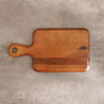Acacia Wood Cutting Board, Smooth Polished Edge Kitchen Board