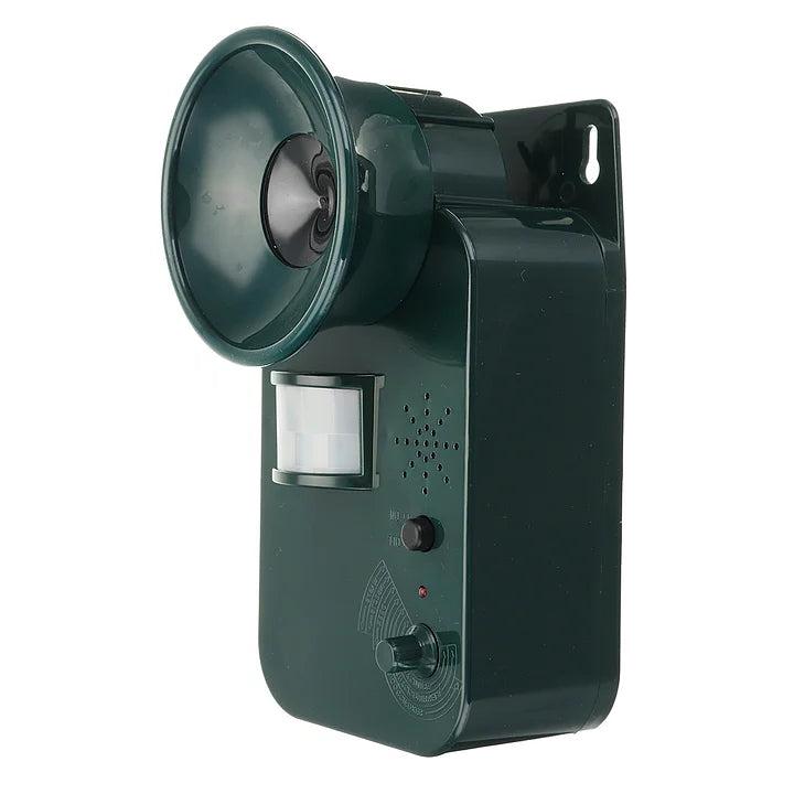 Motion-Activated Ultrasonic Animal Repeller with LED Flash and Adjustable Frequency, 5000 Sq Ft