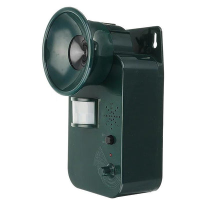 Motion-Activated Ultrasonic Animal Repeller with LED Flash and Adjustable Frequency, 5000 Sq Ft
