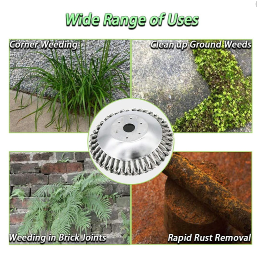Braided Carbon Steel Weed Trimmer Attachment with Universal Compatibility