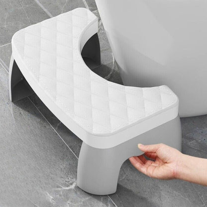 Toilet Posture Stool with Anti-Slip Surface and Ergonomic Design, Compact 16.5 in