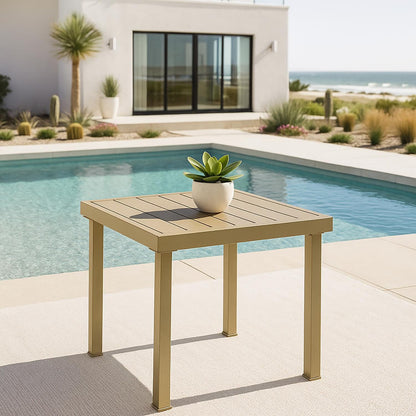 Liora Outdoor Sofa Set with Coffee Table – Cream, Steel Frame & Weather-Resistant Cushions