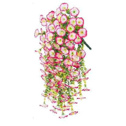 Artificial Morning Glory Vine with UV-Resistant Silk Flowers and Flexible Design, 75cm