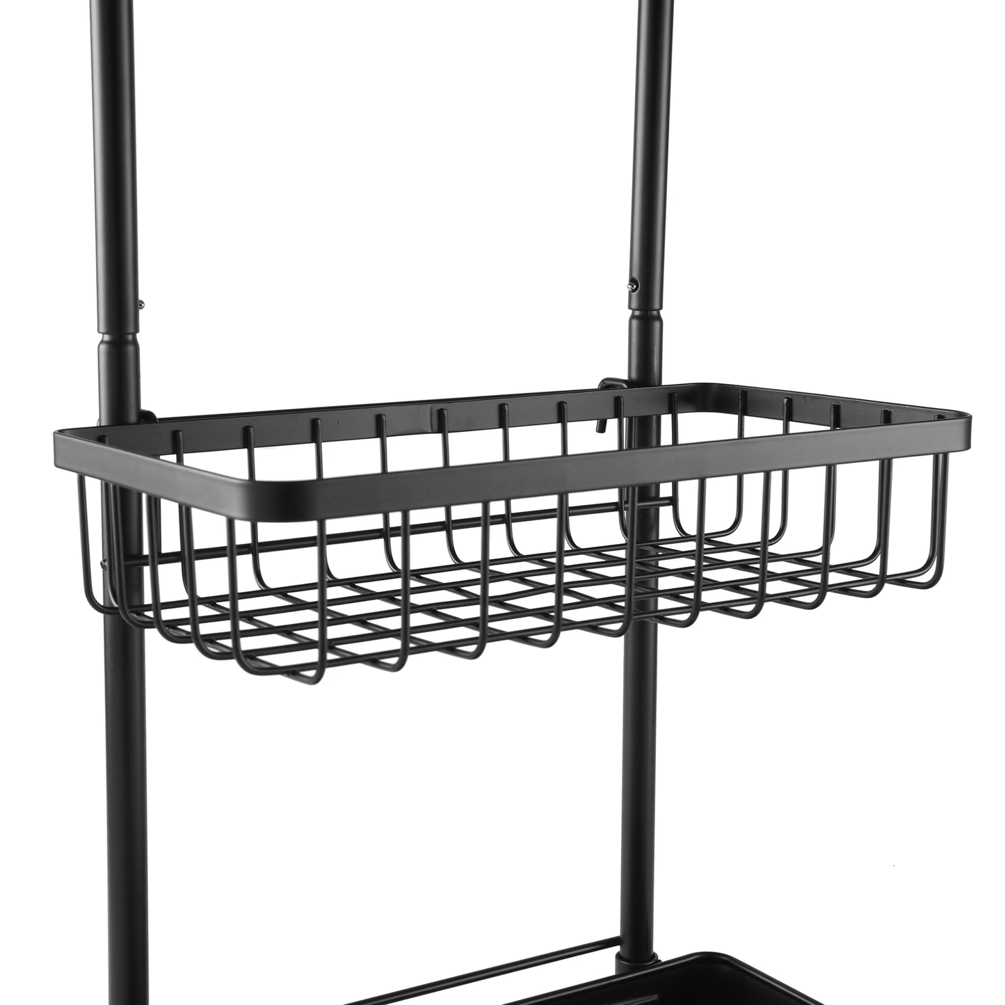 3-Tier Metal Shower Caddy, Black Bathroom Organizer
