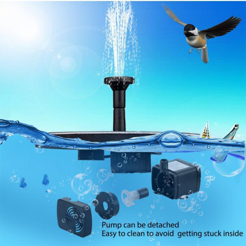 Solar Water Fountain Pump with Multiple Spray Heads and Auto-Activation