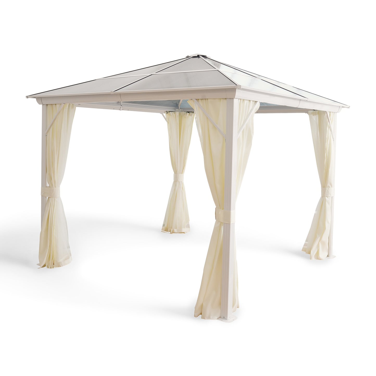 Taren Outdoor Gazebo 3x3x3m, Rust-Resistant Metal Frame with Removable Polycarbonate Roof