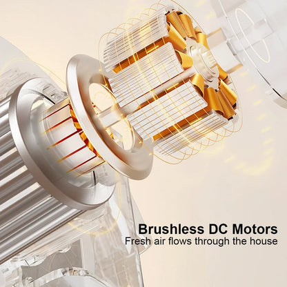 Bladeless Tower Fan with USB Power and 60-Degree Air Distribution