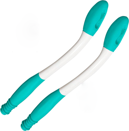 Extended Reach Personal Hygiene Tool with Push-Button Release and Cushioned Grip, 2-Pack