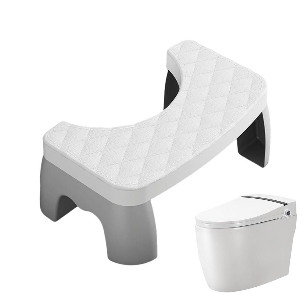 Toilet Posture Stool with Anti-Slip Surface and Ergonomic Design, Compact 16.5 in
