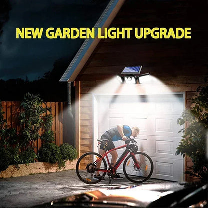 Solar Motion Sensor Light with 74 LED Bulbs and 270 Degree Coverage, IP65 Waterproof