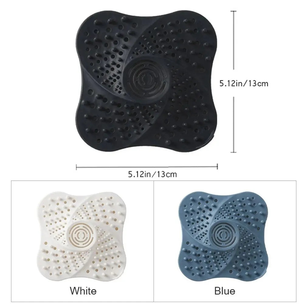 Spiral Drain Hair Catcher with Suction Cup Base and Built-in Handle