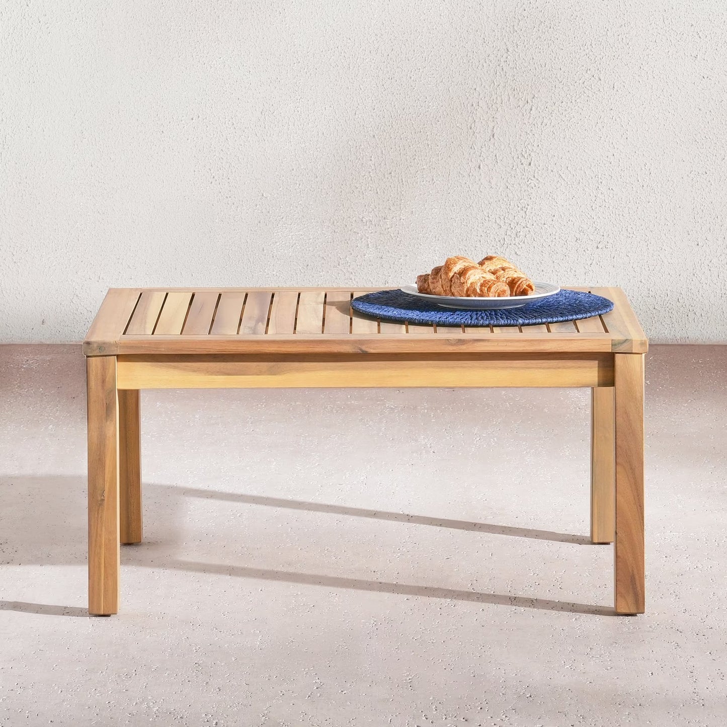 Inver Outdoor Wooden Sofa Set with Coffee Table, 4 Seating Capacity