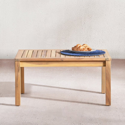 Inver Outdoor Wooden Sofa Set with Coffee Table, 4 Seating Capacity