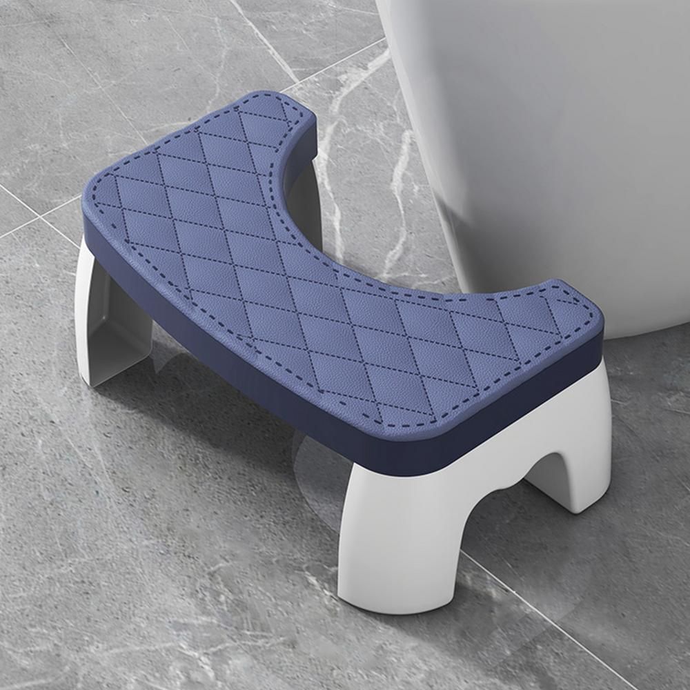 Toilet Posture Stool with Anti-Slip Surface and Ergonomic Design, Compact 16.5 in