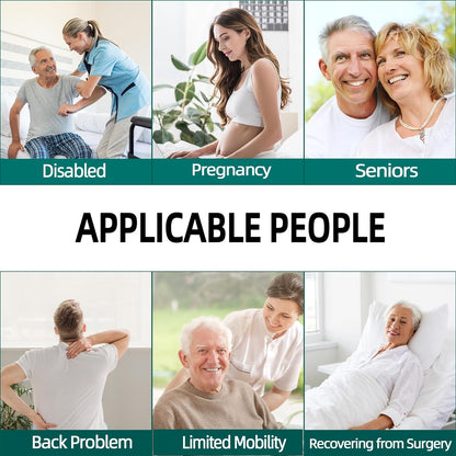 Extended Reach Personal Hygiene Tool with Push-Button Release and Cushioned Grip, 2-Pack