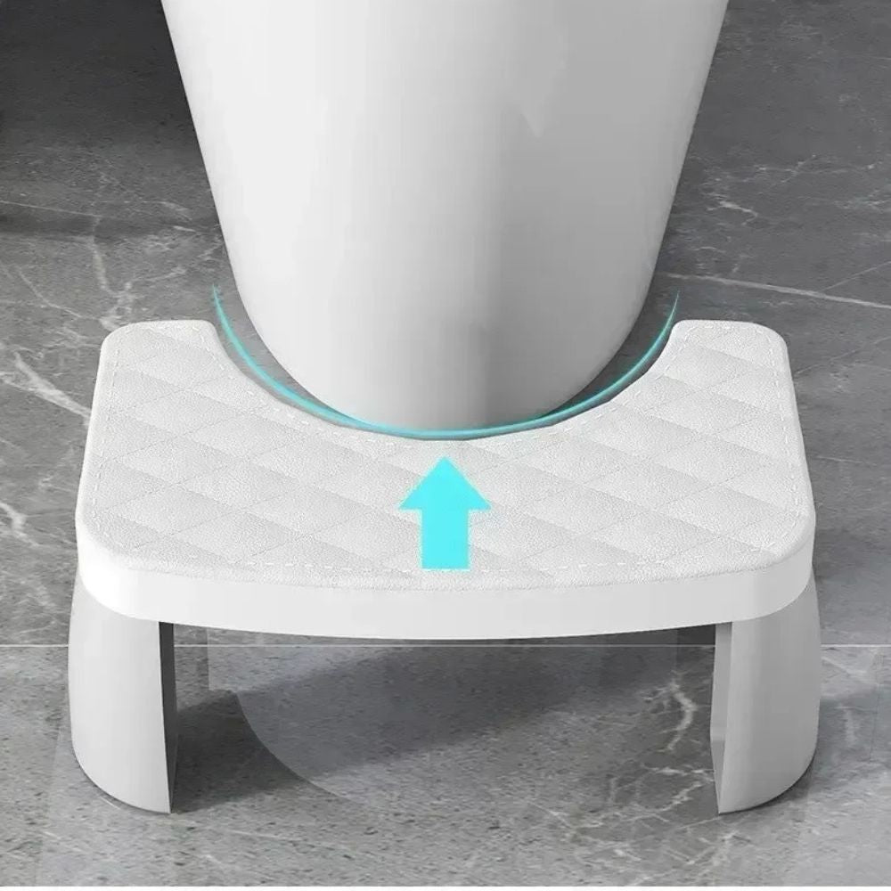 Toilet Posture Stool with Anti-Slip Surface and Ergonomic Design, Compact 16.5 in