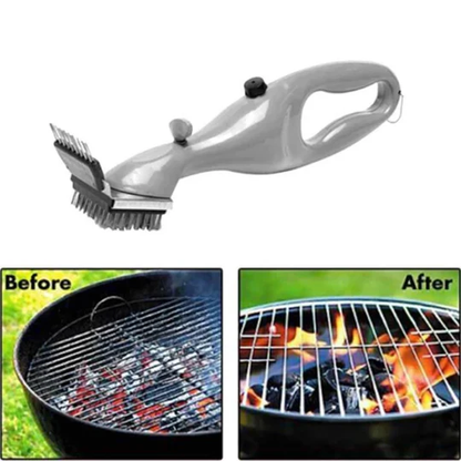 Steam Grill Brush with Water Reservoir and Replaceable Heads, 18 Inch