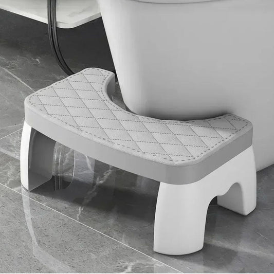 Toilet Posture Stool with Anti-Slip Surface and Ergonomic Design, Compact 16.5 in