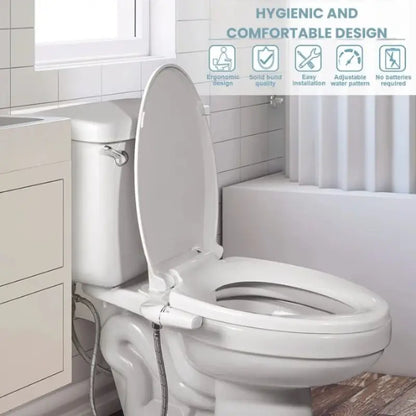 Dual Spray Bidet Attachment with Retractable Nozzles and Ultra-Slim Design