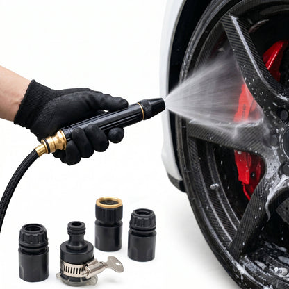 High Pressure Water Gun for Car Cleaning, Powerful Spray Nozzle for Washing Cars and Gardens