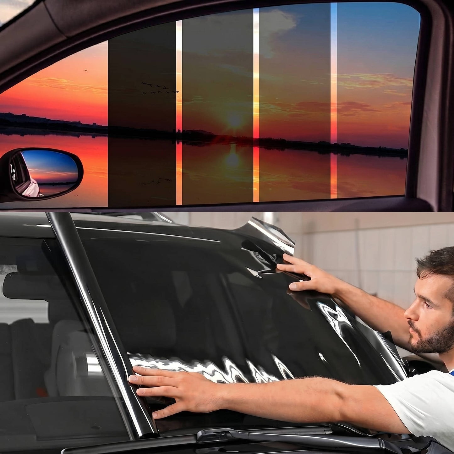 Uncut Roll Car Window Tint Film, Universal Windshield Sun Shade & Privacy Film, Anti Scratch UV Heat Blocking and Glare Protection Roll for Cars, SUVs & Trucks