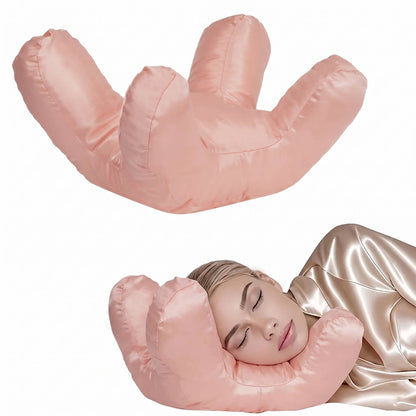 Beauty Pillow with Silk Satin Pillowcase, Soft Face Massage Sleeping Pillow for Comfort