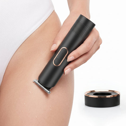 Womens Bikini Trimmer Rechargeable, Wet Dry Sensitive Skin Electric Shaver with Dock