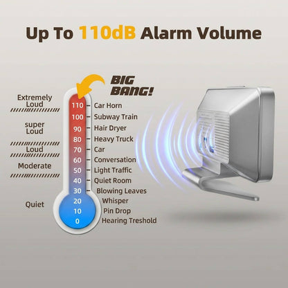 Digital Alarm Clock Bedroom Large Display, Adjustable Brightness Easy Read LED Clock with Night Light