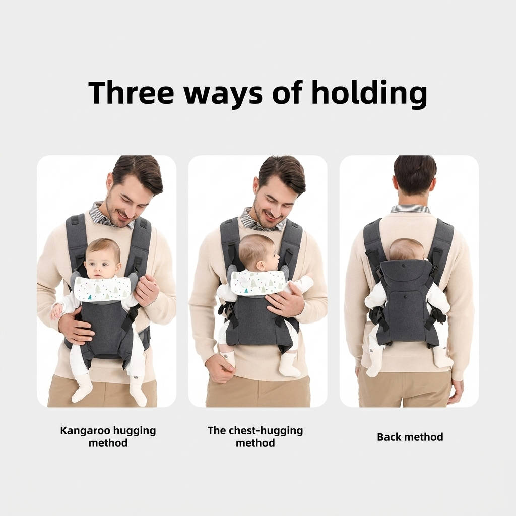 4 in 1 Baby Carrier for Newborn and Toddler, Adjustable Infant Carrier