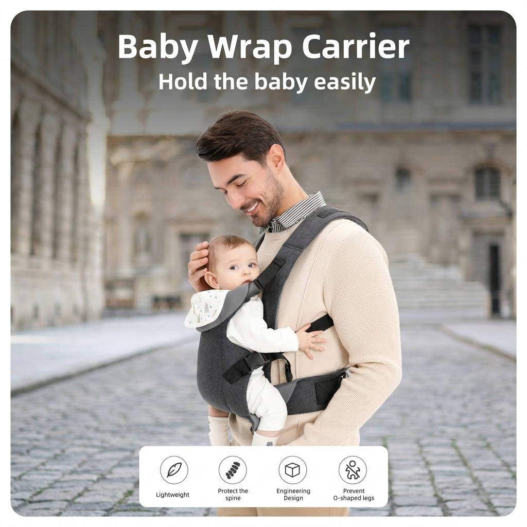 4 in 1 Baby Carrier for Newborn and Toddler, Adjustable Infant Carrier