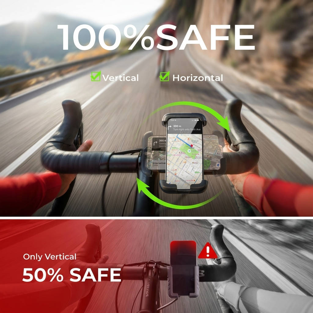 Bike Phone Holder Easy Install, Motorcycle Bicycle Handlebar Mount for iPhone Pixel Phones